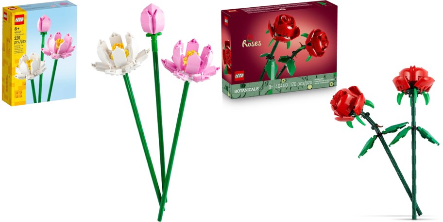 Lego lotus and rose set