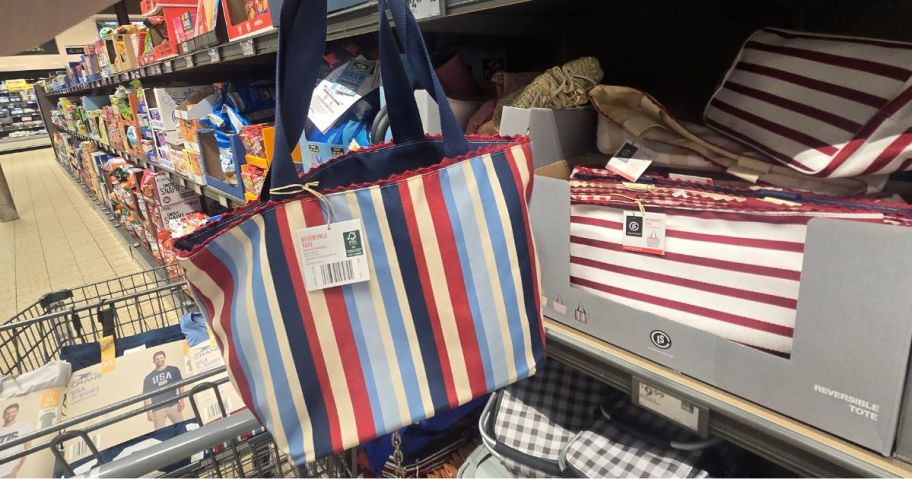 LIVE IN STYLE Reversible Tote in store