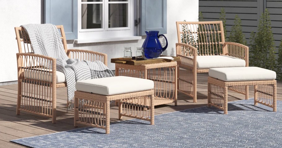 Up to 75% Off Wayfair Patio Furniture + Free Shipping | Wicker Set Only $175.99 Shipped
