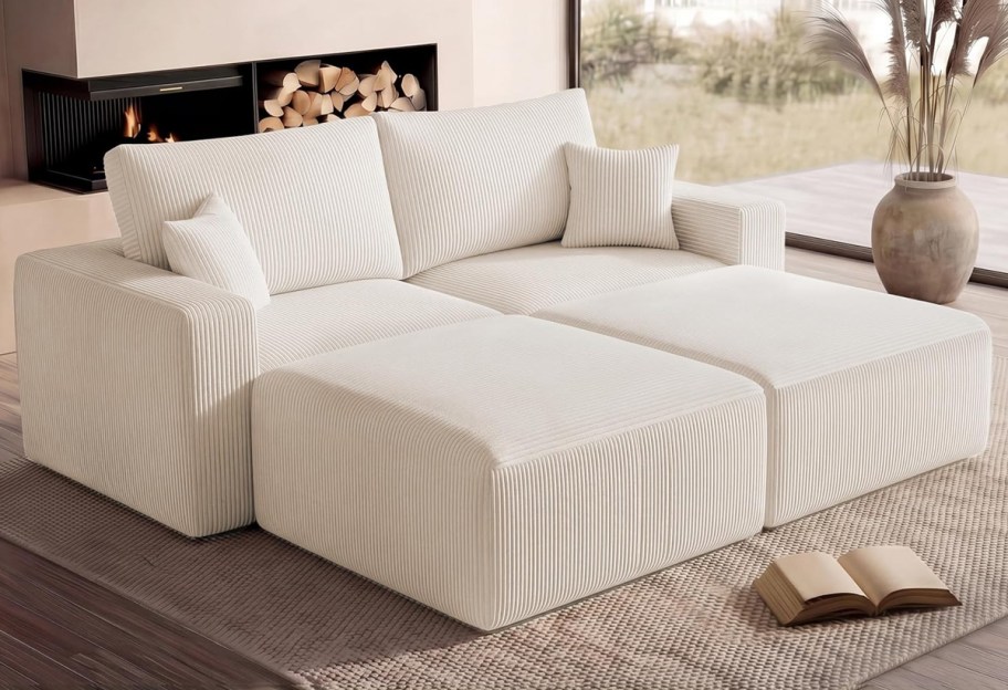 Living&Giving 79 Modular Sectional Sofa Bed w: Ottoman