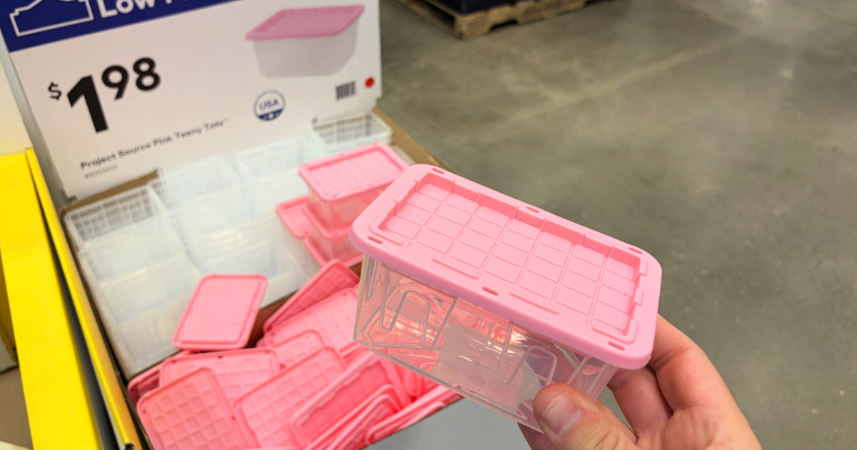 New Pink Teeny Totes Just Dropped at Lowe’s — Only $1.98 Shipped!
