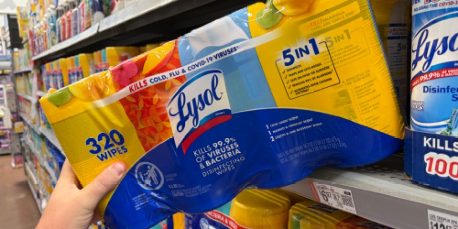 Lysol Disinfecting Wipes 4-Pack Just $11 Shipped for Amazon Prime Members