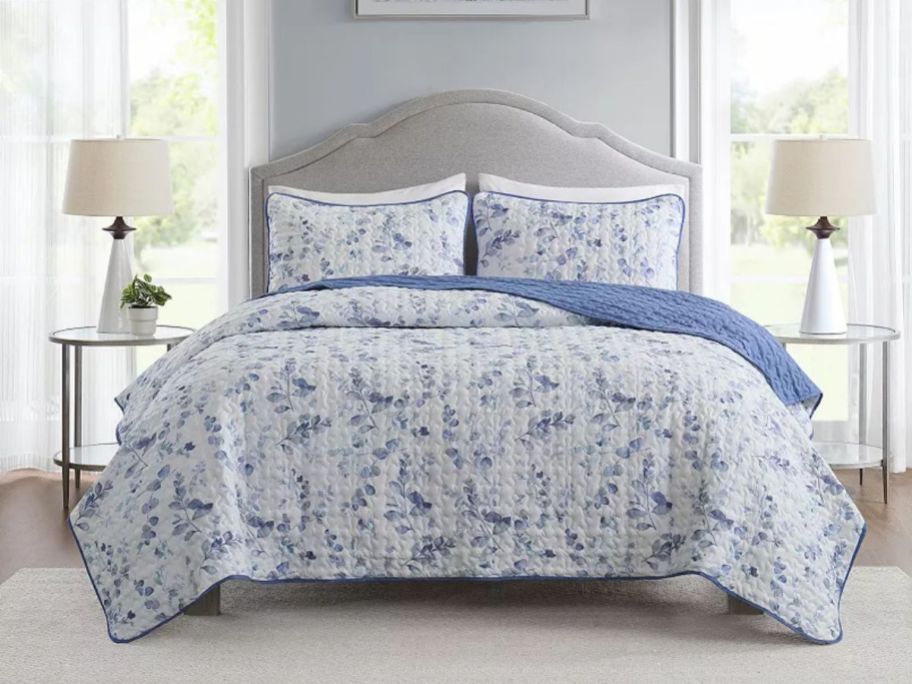 Madison Park Essentials Quilt Set on bed in bedroom