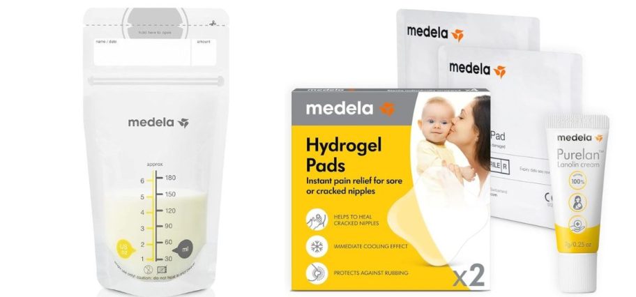 Medela breastfeeding essentials milk bags and cream