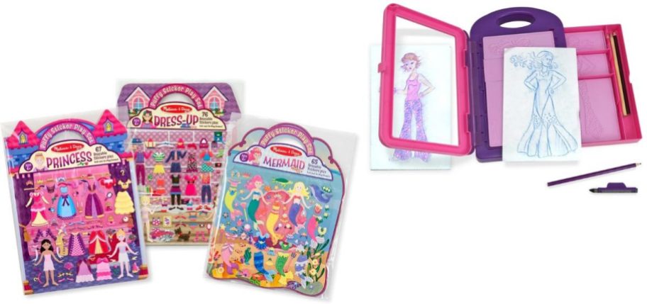 Stock image of Melissa & Doug Puffy Sticker 3-Pack and Fashion Plates set