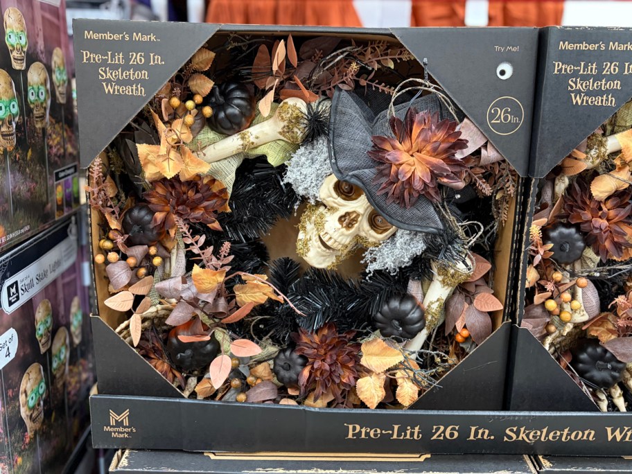 Member's Mark Pre-Lit 26in Skeleton Wreath at Sam's
