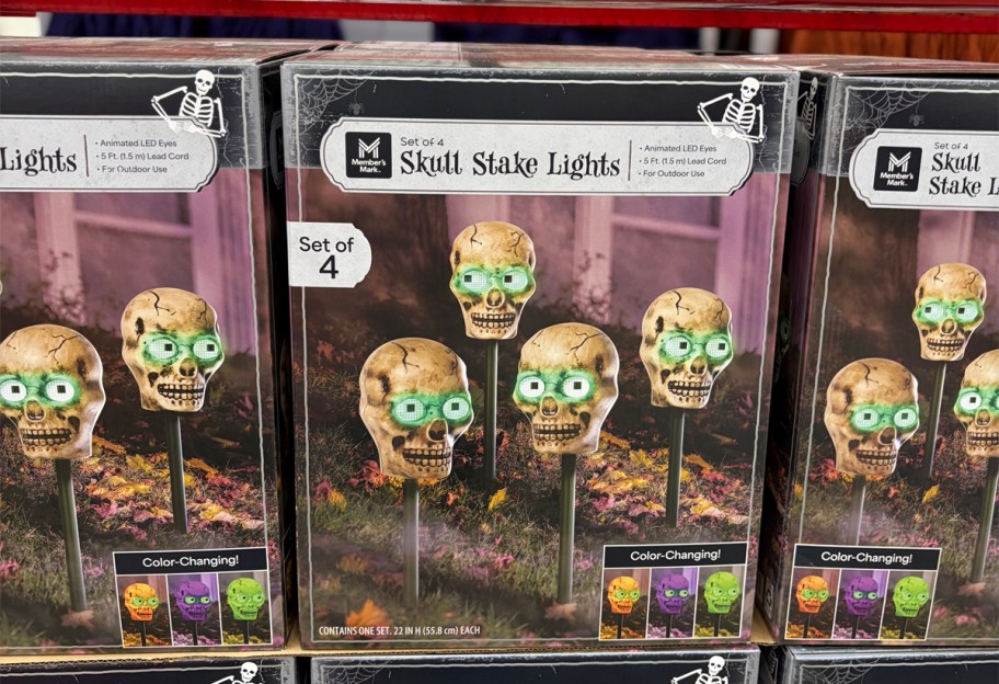 Member's Mark Set of 4 Skull Stake Lights