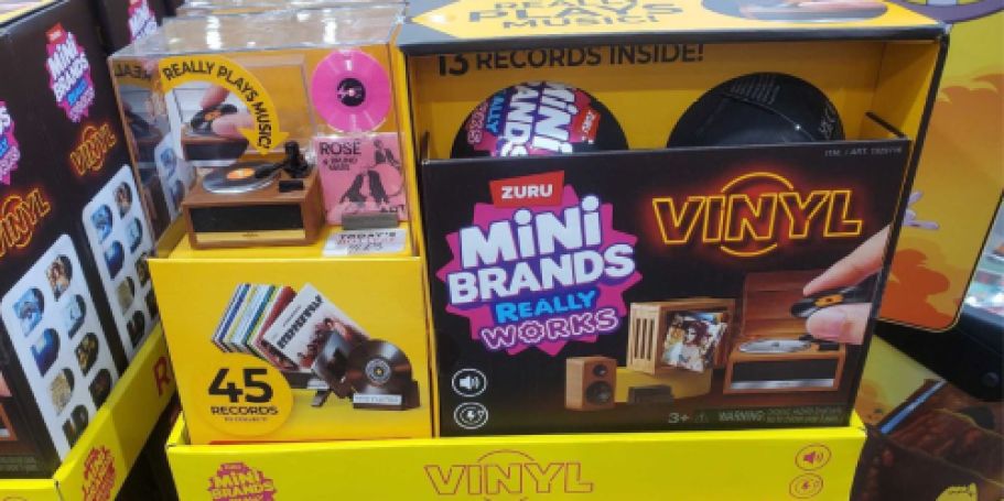 This Mini Brands Vinyl Record Player Actually PLAYS Music?! Get the Set for $29.99 at Costco