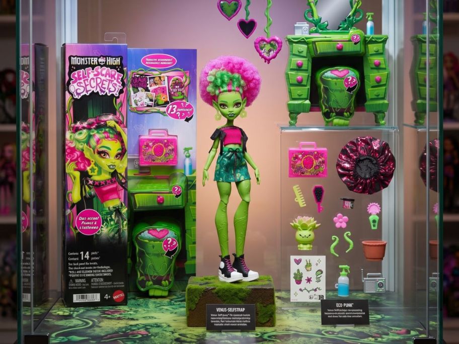 Monster High Self-Scare Secrets Venus McFlytrap Fashion Doll on display