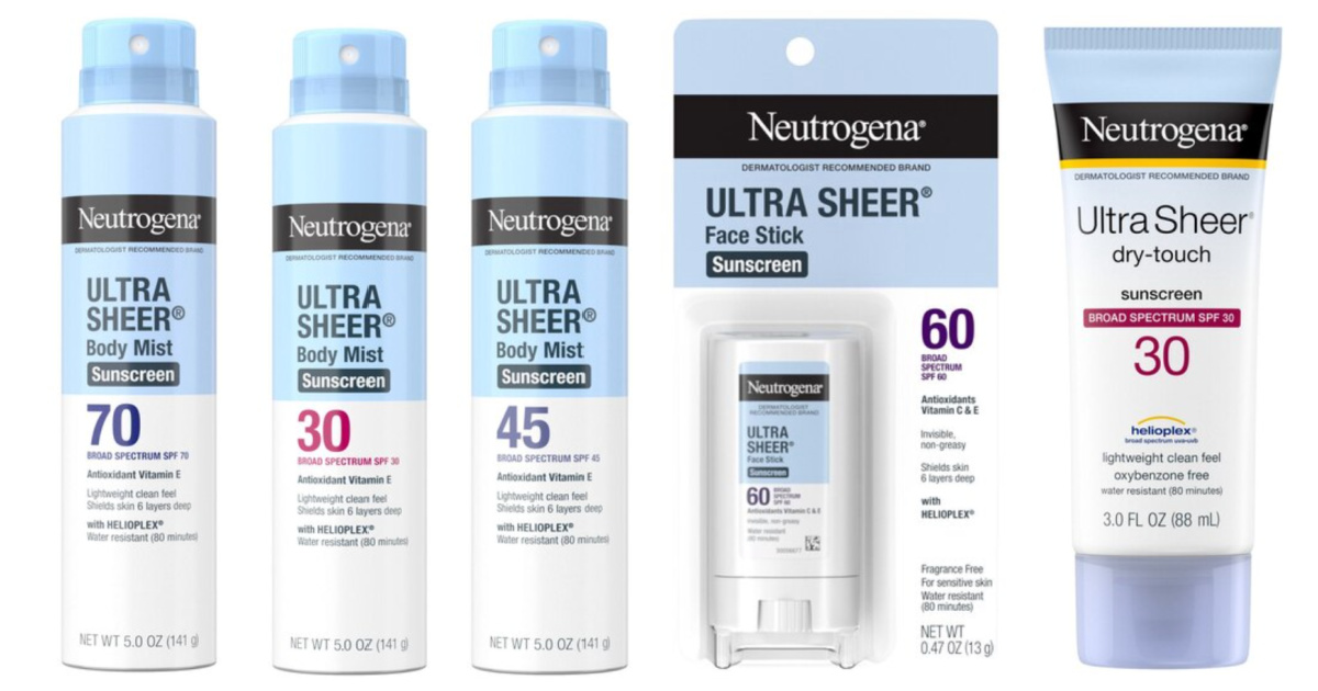 Neutrogena sunscreens on sale at CVS