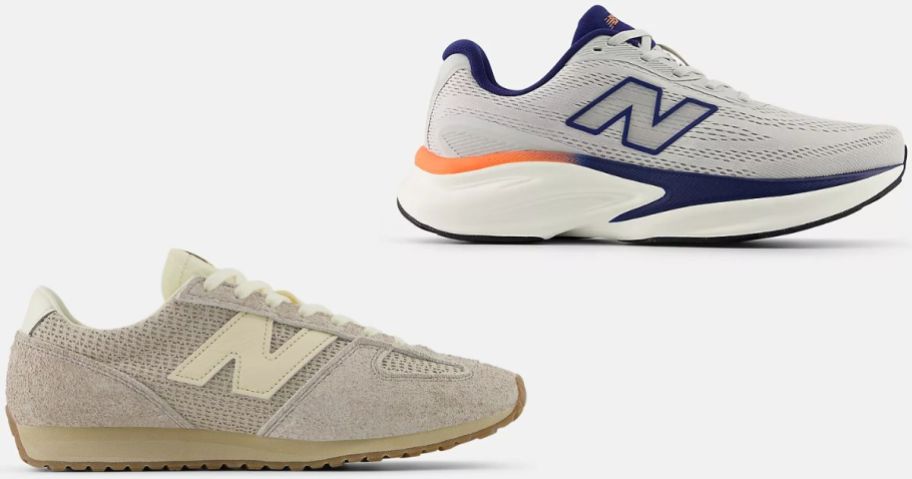 Stock images of two new balance shoes