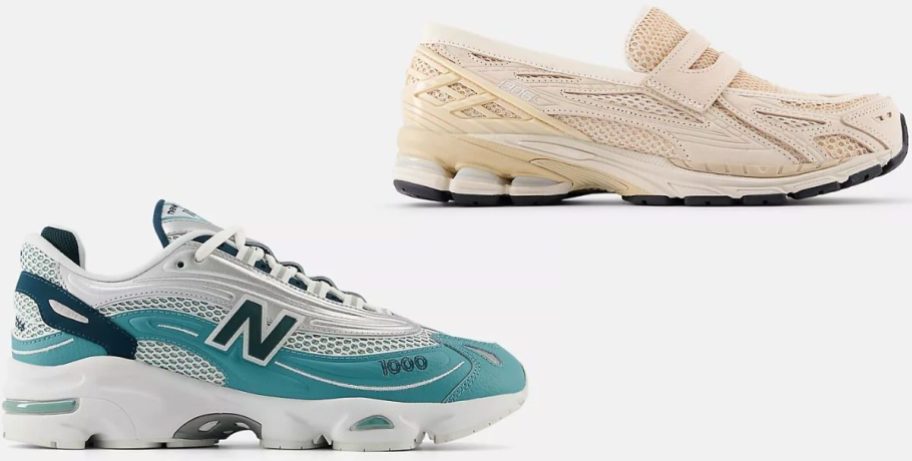 Stock images of two New Balance Shoes