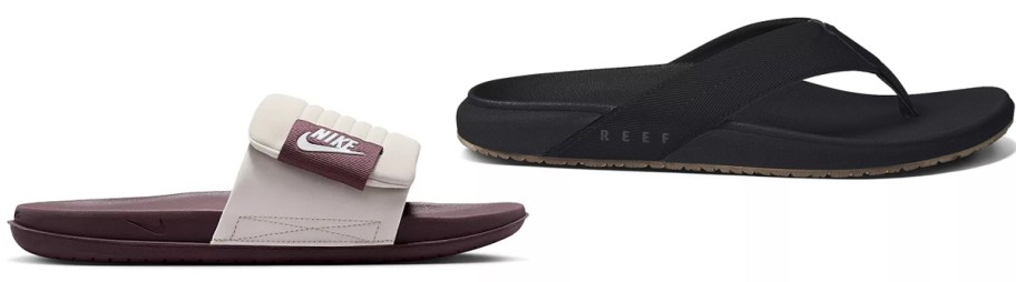 Nike Offcourt Men's Adjustable Slides and REEF The Raglan Men's Flip-Flop Sandals