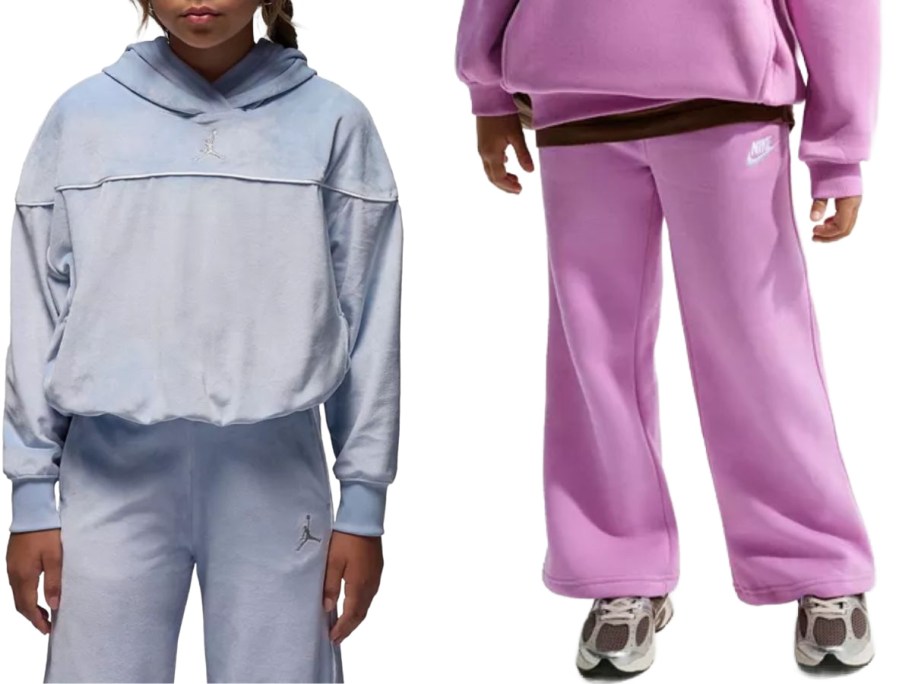 Stock images of two girls wearing Nike and Jordan Clothes