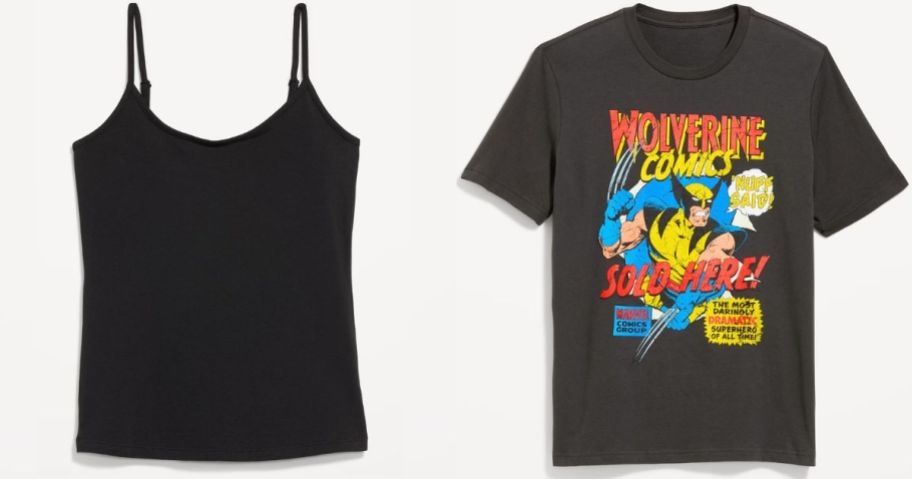 Stock images of Old Navy Cami and T-Shirt
