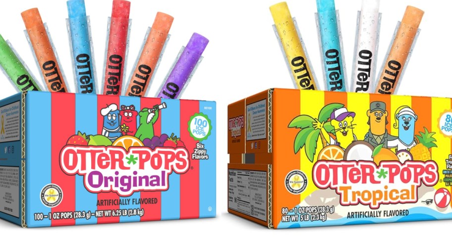 Boxes of fruit flavor, and otter, pops