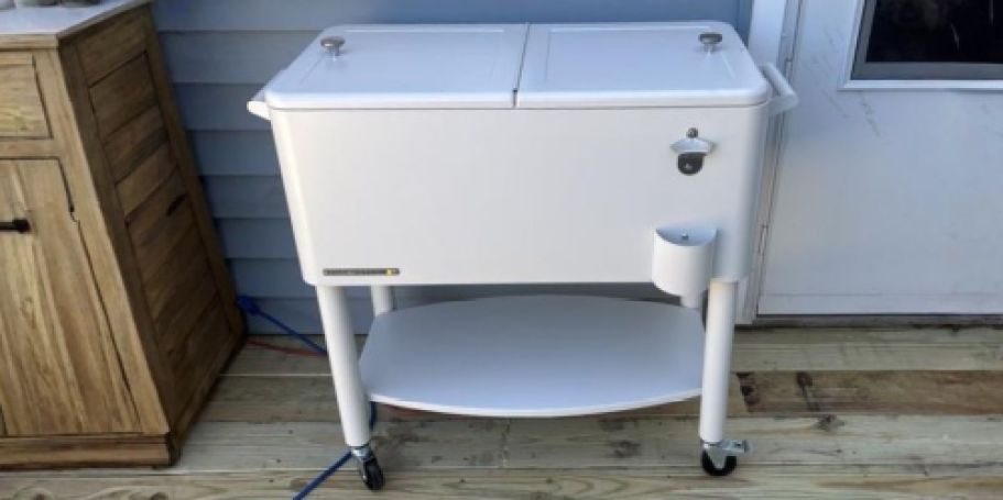 This Rolling Cooler Holds 110 Cans & Keeps Drinks Cold for 36 Hours (On Sale at Lowe’s!)