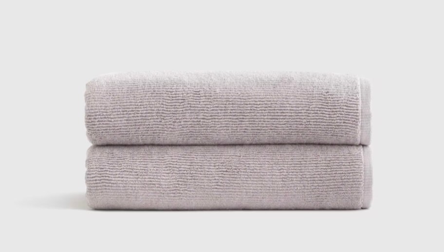 Stack of two gray towels