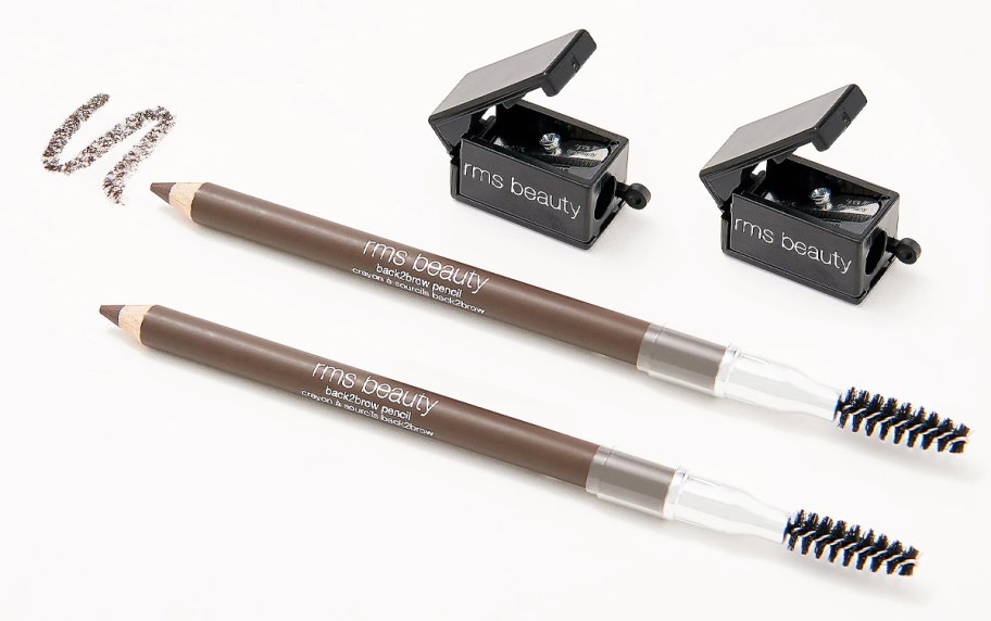 two brow pencils and sharpeners