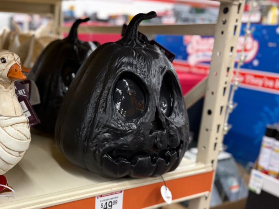 Red Shed 16" Burnt Flaming Halloween Pumpkin in store