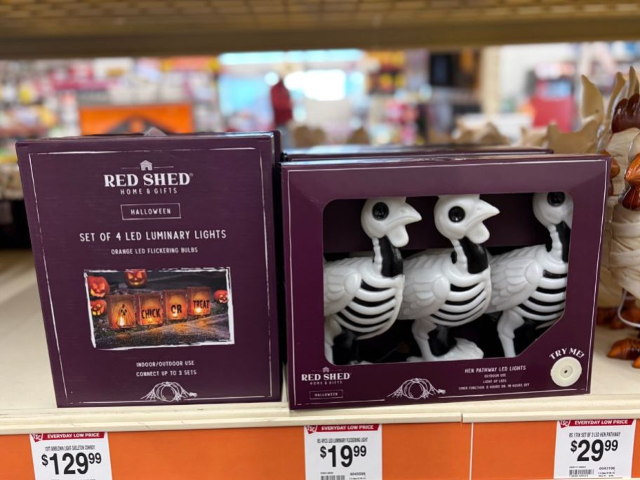 Red Shed lights and pathway markers in store