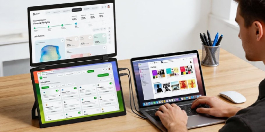 Turn Your Laptop Into a Triple-Screen Workstation w/ This Amazon Find!