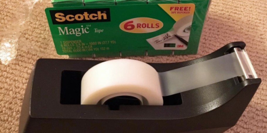 Scotch Tape Dispenser w/ 6 Rolls of Tape Just $10.43 on Amazon (Reg. $25)