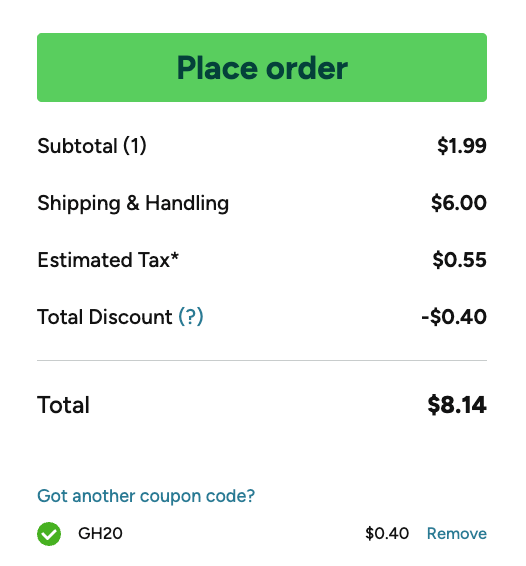 A screenshot of a checkout screen on woot.com