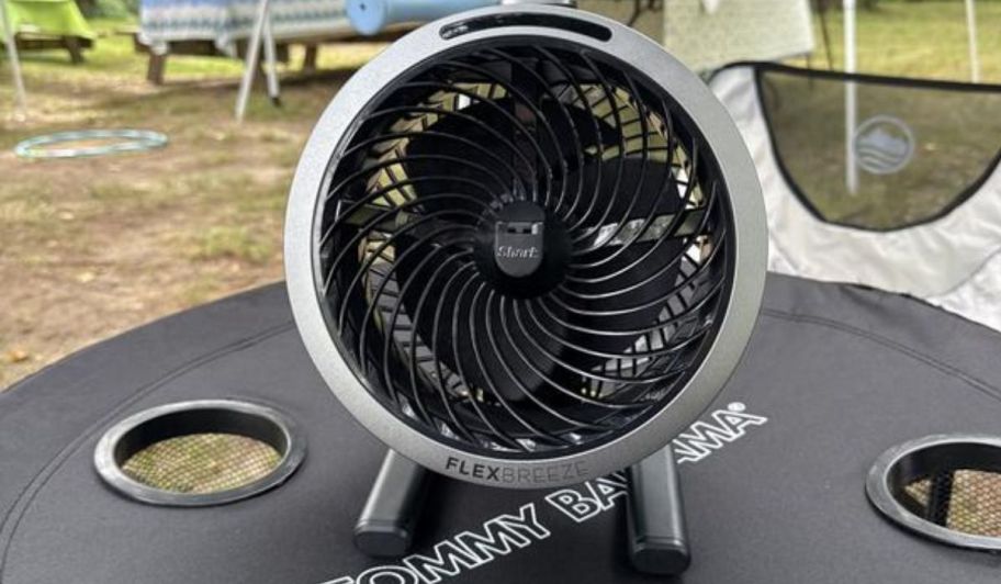Shark mist fan on table