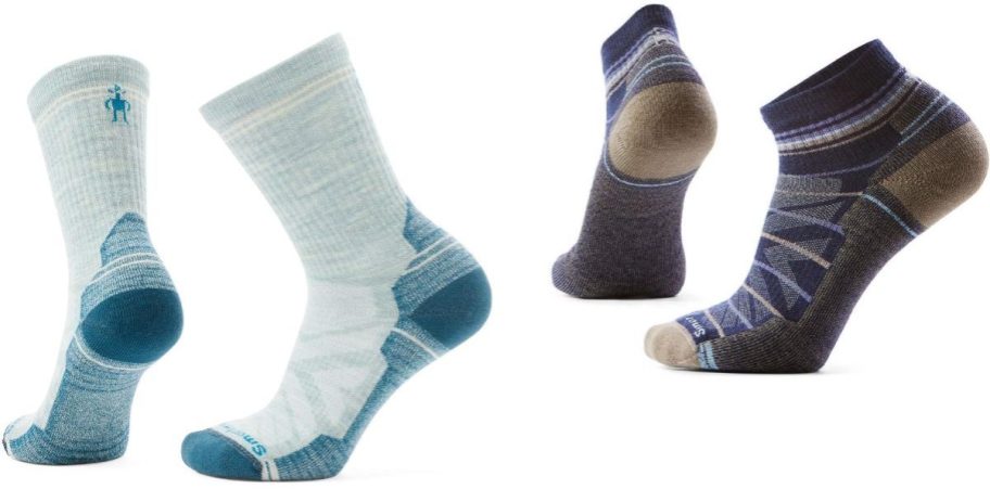 Stock images of two pairs of Smartwools Socks