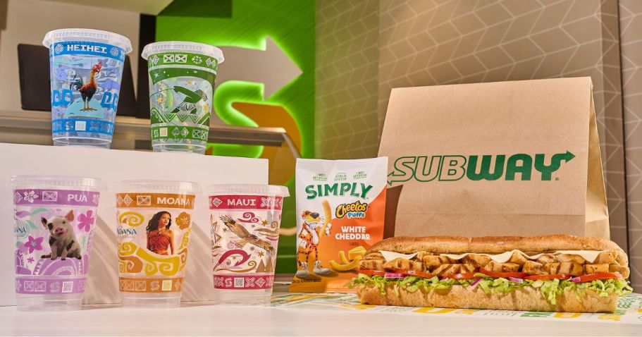 Subway&rsquo;s Moana Meal Comes with a Collectible Cup AND $15 Off Movie Tickets!