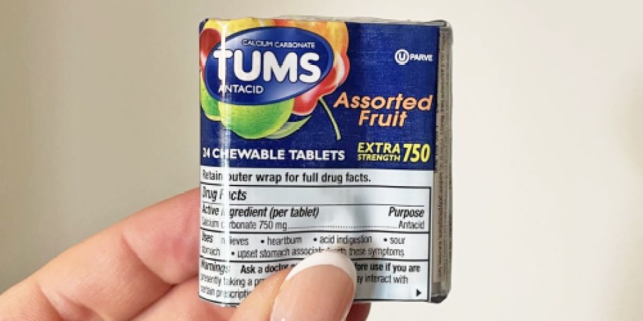 TUMS 24-Count Only $1.34 Shipped on Amazon (Purse-Sized Rolls!)