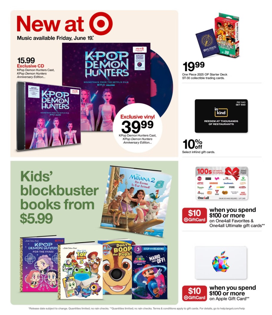 page from Target ad
