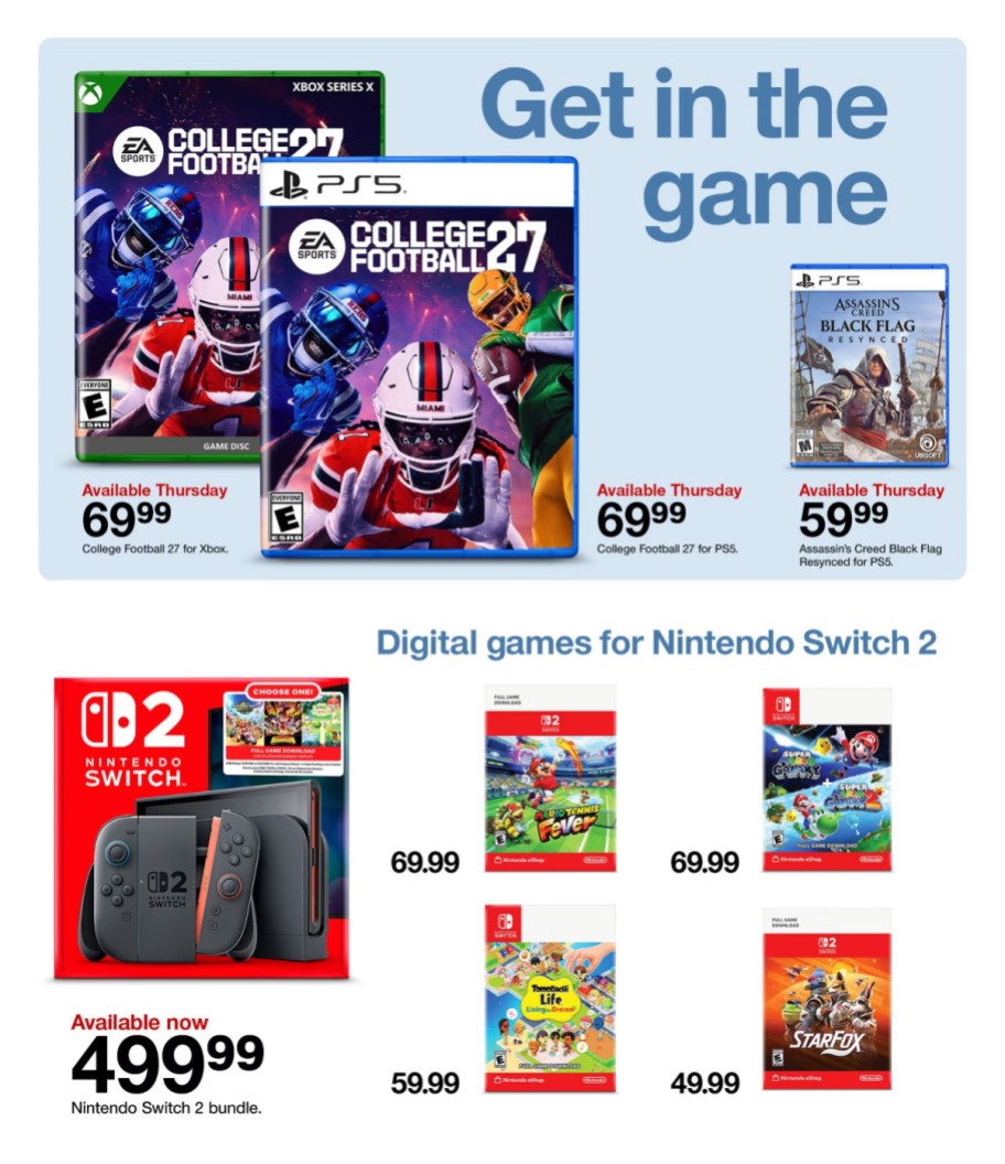 page from Target ad