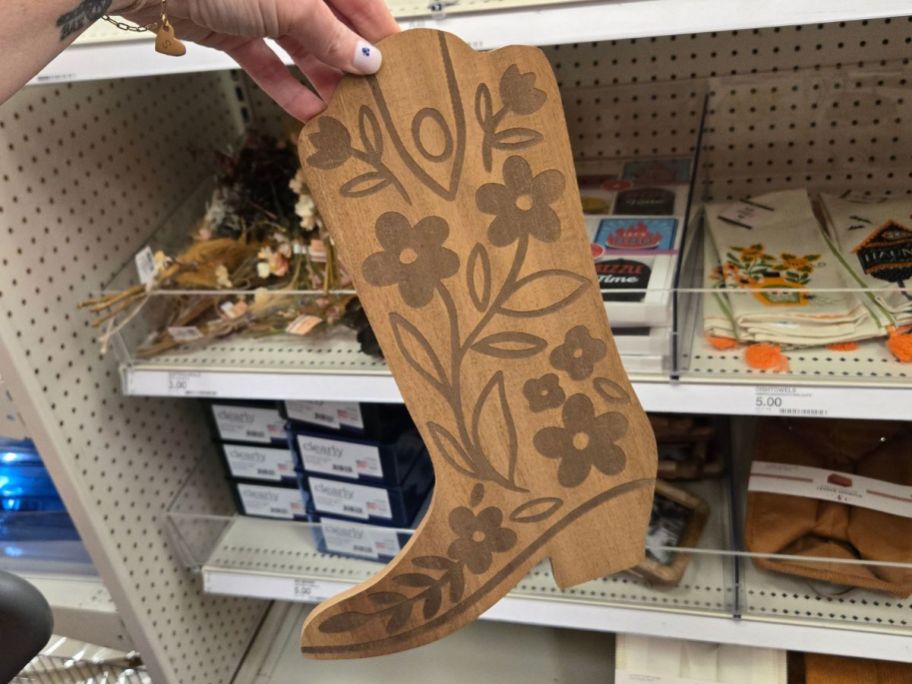 Awood cowboy boot decoration