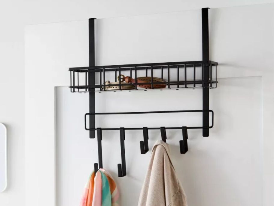 Brightroom Over The Door Basket & Hook Rack
