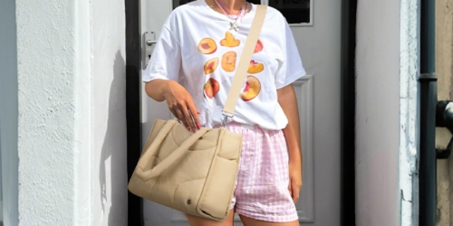 Puffer Tote Bag w/ Crossbody Strap Just $10 on Amazon