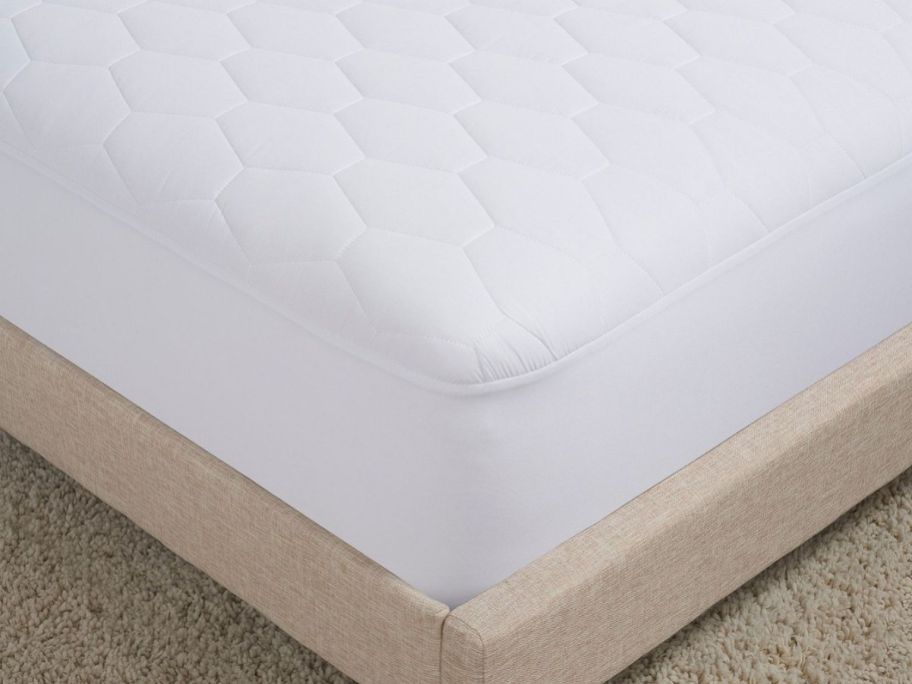 The Big One Waterproof Mattress Pad on bed