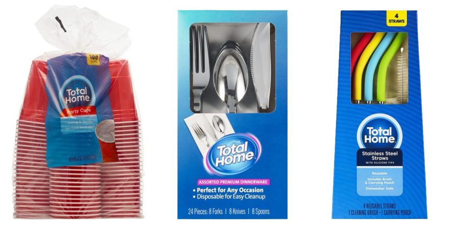 Total Home Cups, Utensils, Reusable Straws