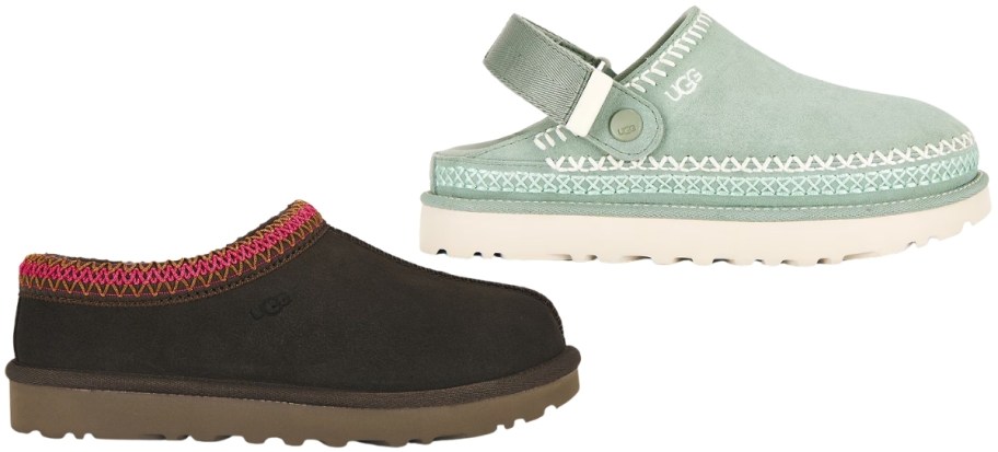 two UGG clogs