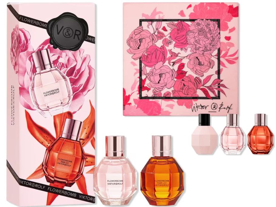 Stock images of two Viktor & Rolf perfume sets
