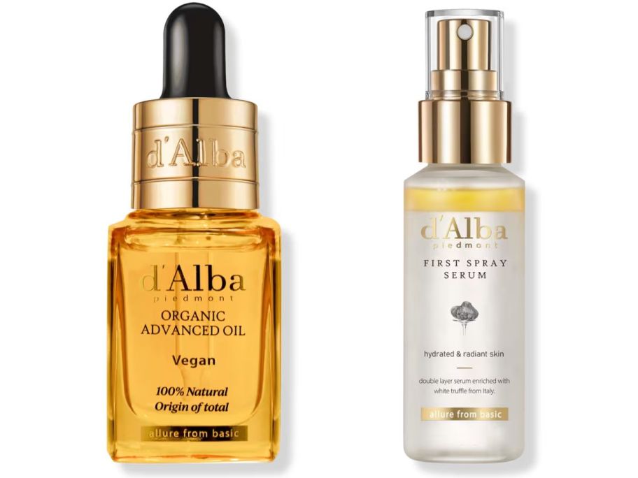Stock images of d'Alba Piedmont &nbsp;97% Organic Advanced Oil and First Spray Serum Mist