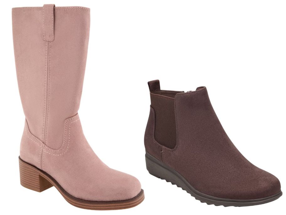 pink UnionBay Maude Boots and brown Easy Spirit Women's YSABEL Round Toe Casual Booties