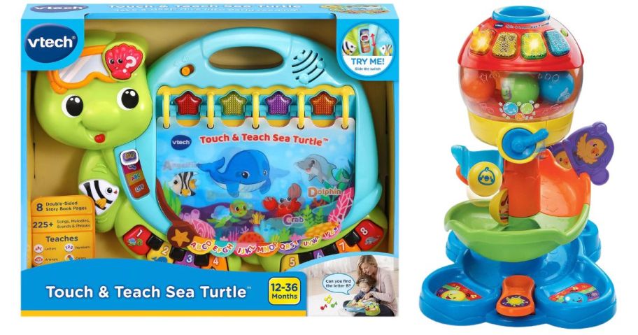 VTech Touch & Teach Sea Turtle and Spin & Learn Ball Tower