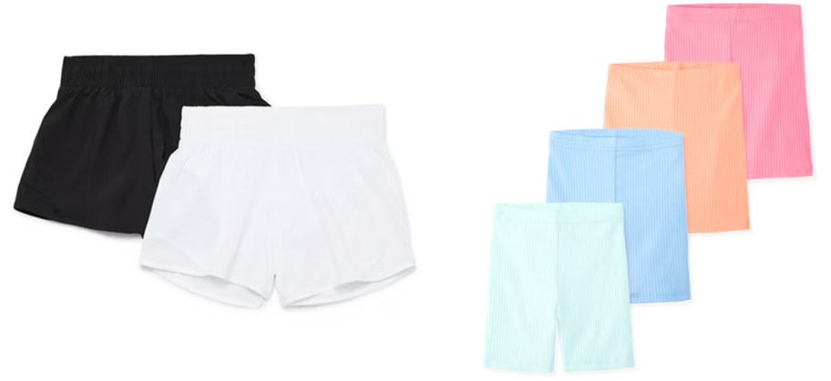 multi-packs of girls shorts