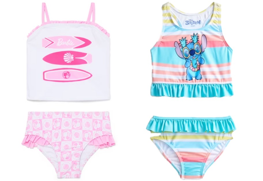 barbie and stitch bathing suit sets