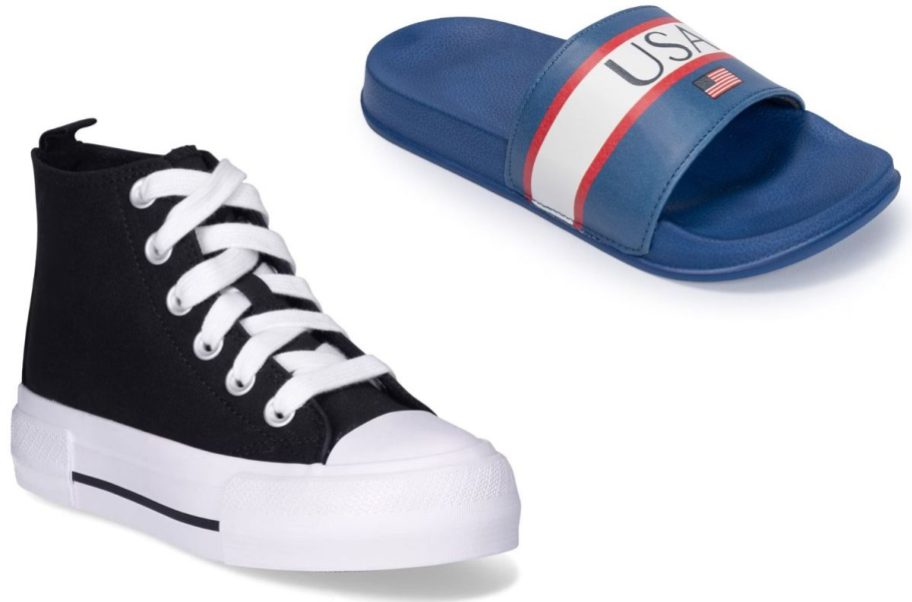 Stock images of two walmart ids shoes