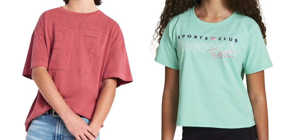 boy in red shirt and girl in green shirt