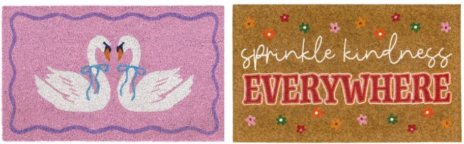 Swan and sparkle doormats