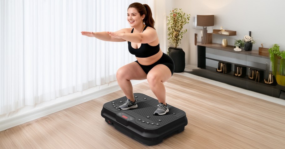 Vibration Plate Exercise Machine w/ Accessories Just $39.99 Shipped on Amazon (Reg. $64)